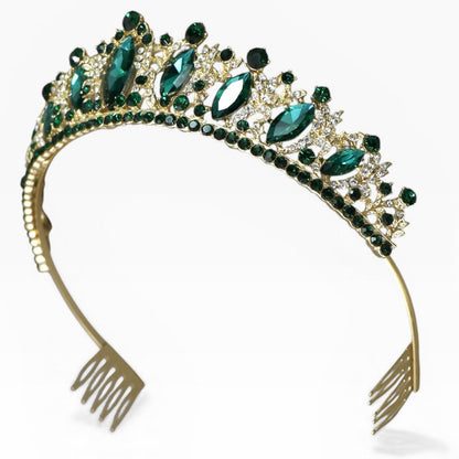Crystal Tiara Crown HT0822 (2PC)