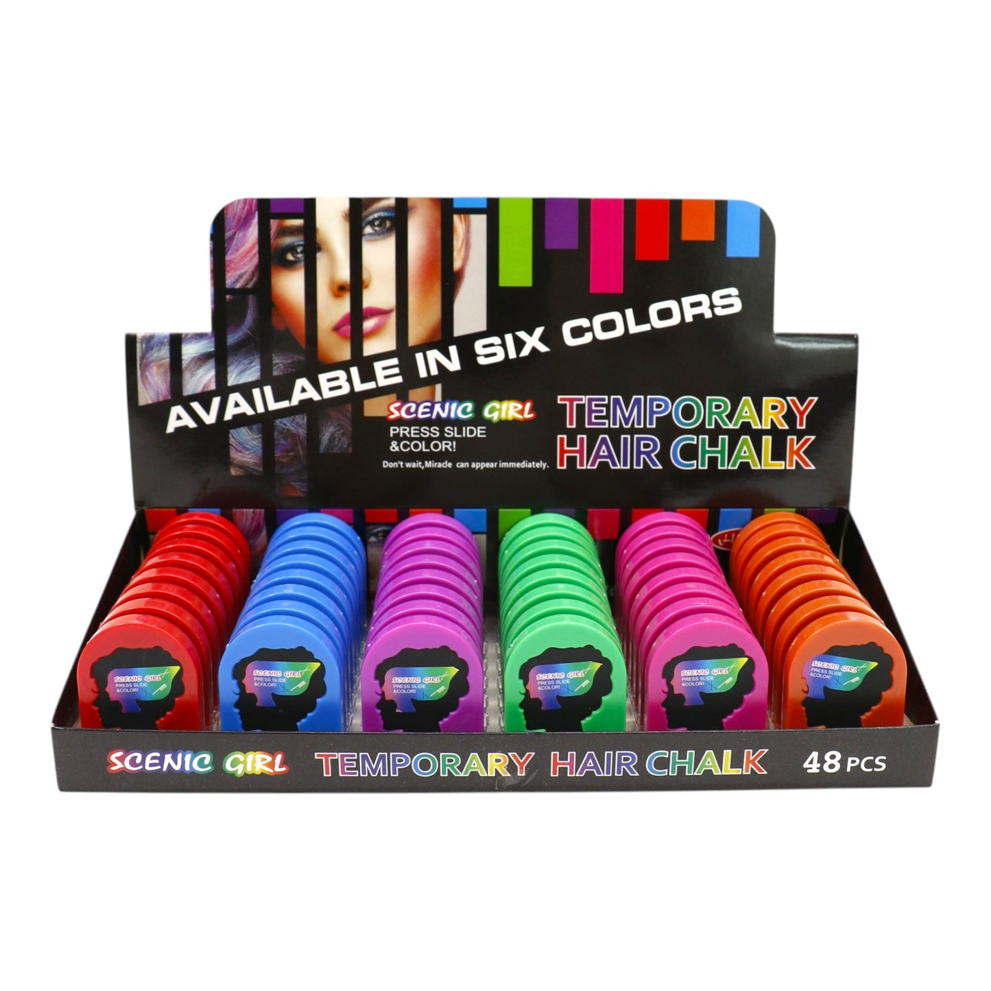 Mini Temporary Hair Color Chalk DM4127-4 (48PC)