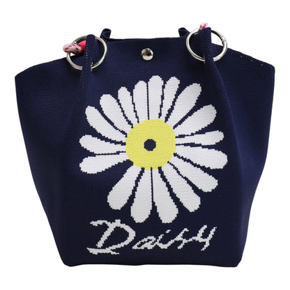 Women's Cute Daisy Pattern Knitted Tote Bag SS51118-17 (3PC)