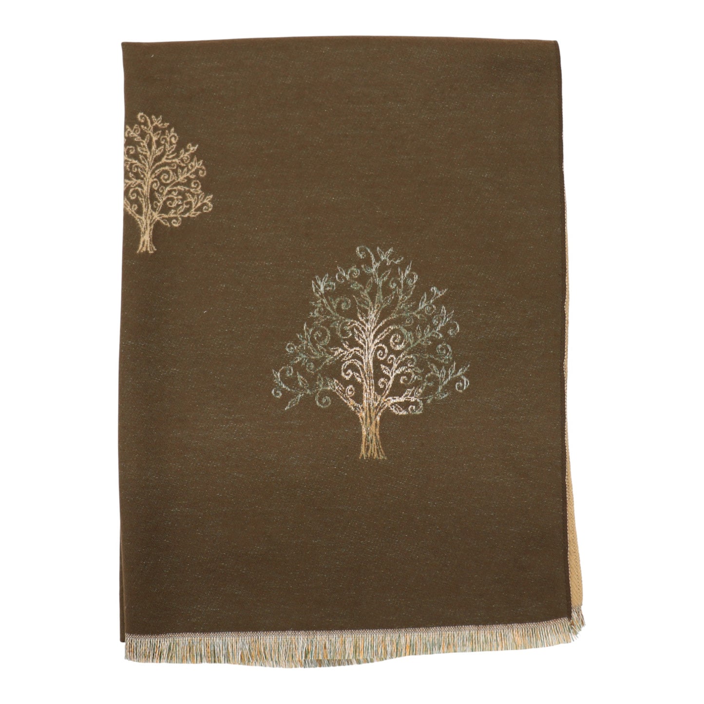 Cashmere Feel Winter Reversible Lucky Tree patten  Scarves SCF1230-34 (12PC)