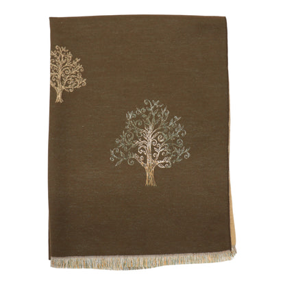 Cashmere Feel Winter Reversible Lucky Tree patten  Scarves SCF1230-34 (12PC)