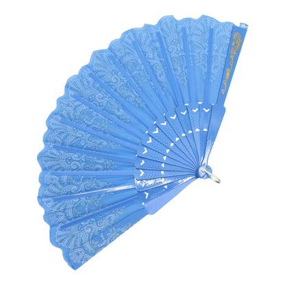 Colorful Gold Floral Glitter Handheld Folding Fan FN161AA (12PC)