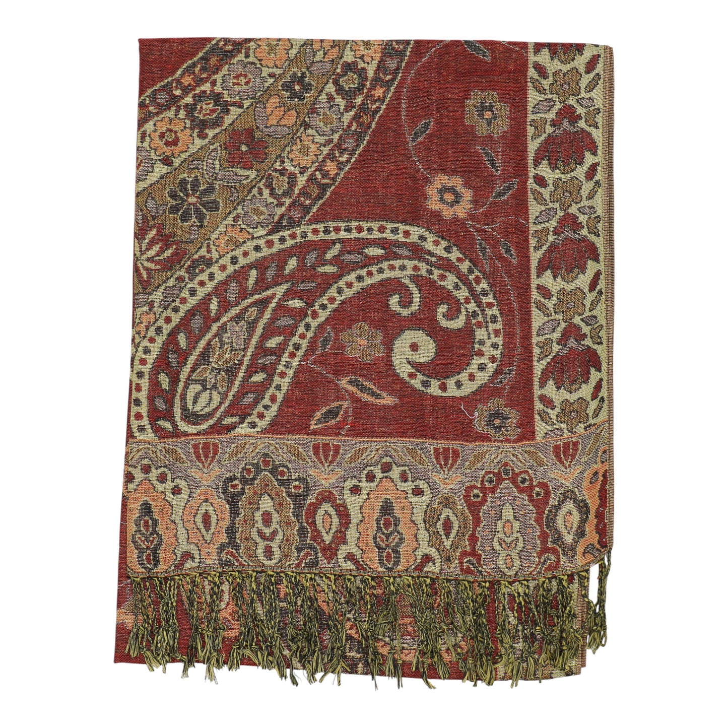 Metallic Pashmina Paisley Pattern SCF3719-30. (12PC)