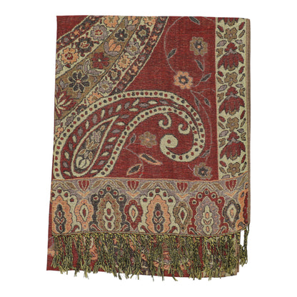 Metallic Pashmina Paisley Pattern SCF3719-30. (12PC)