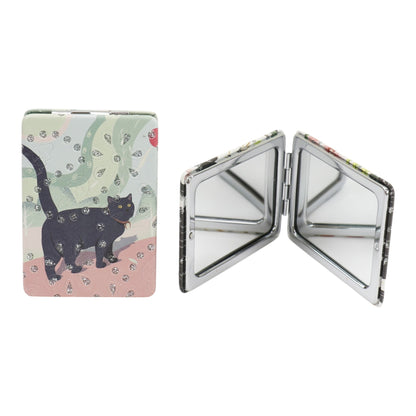 Cat Cartoon Rectangular Glitter Compact Makeup Mirror JM6423-30 (12PC)