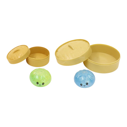 Mini Sugar Glittered Squishy Dumpling With Steamer SQ6606-6 (24PC)
