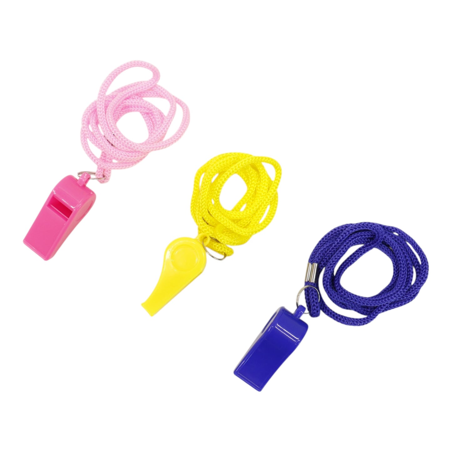 Plastic Referee Whistle With LanyardJM6122- 2 (12PC)