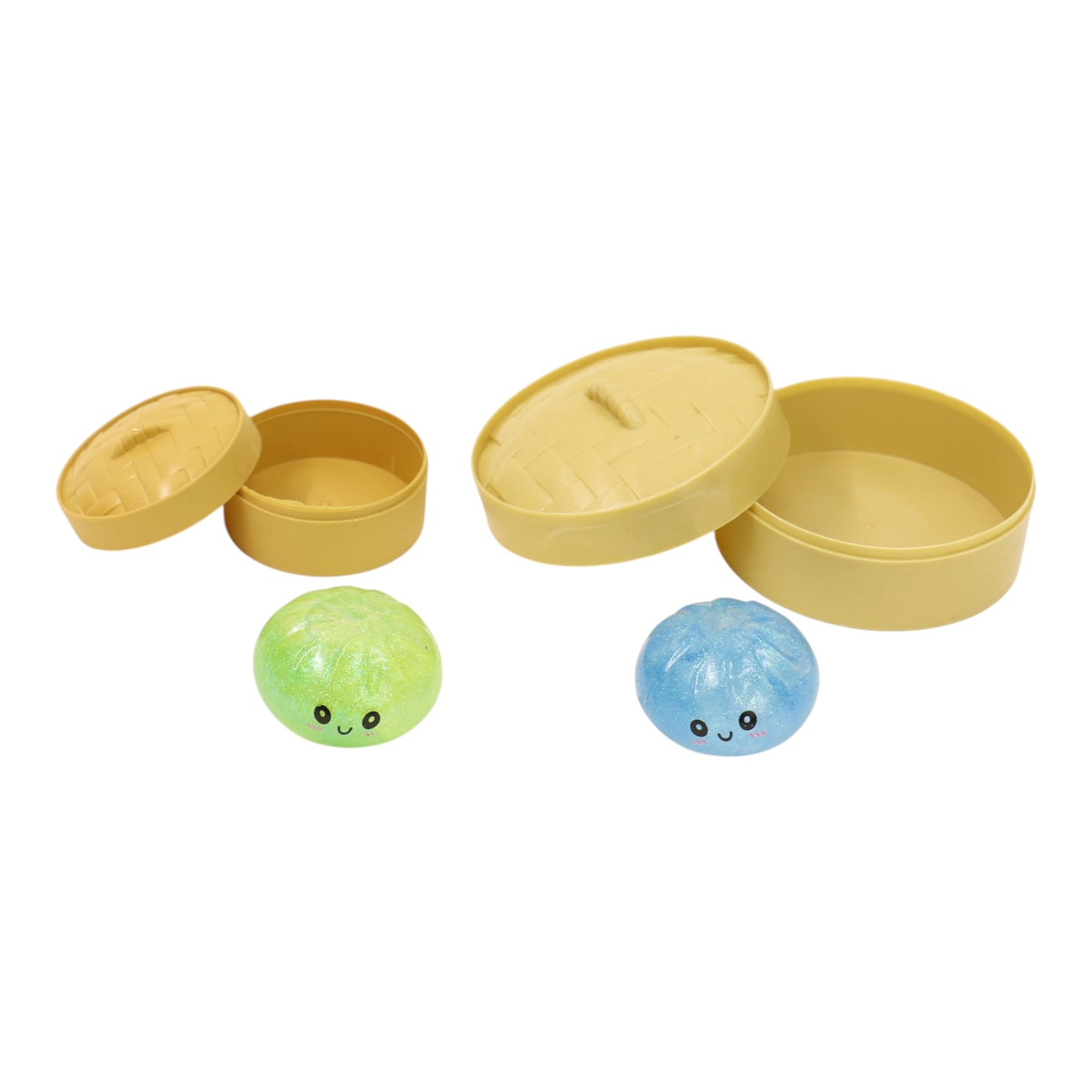 Mini Sugar Glittered Squishy Dumpling With Steamer SQ6606-6 (24PC)