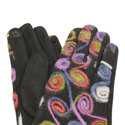 Women's Embroidery Texting Gloves GL6830-3 (12PAIR)