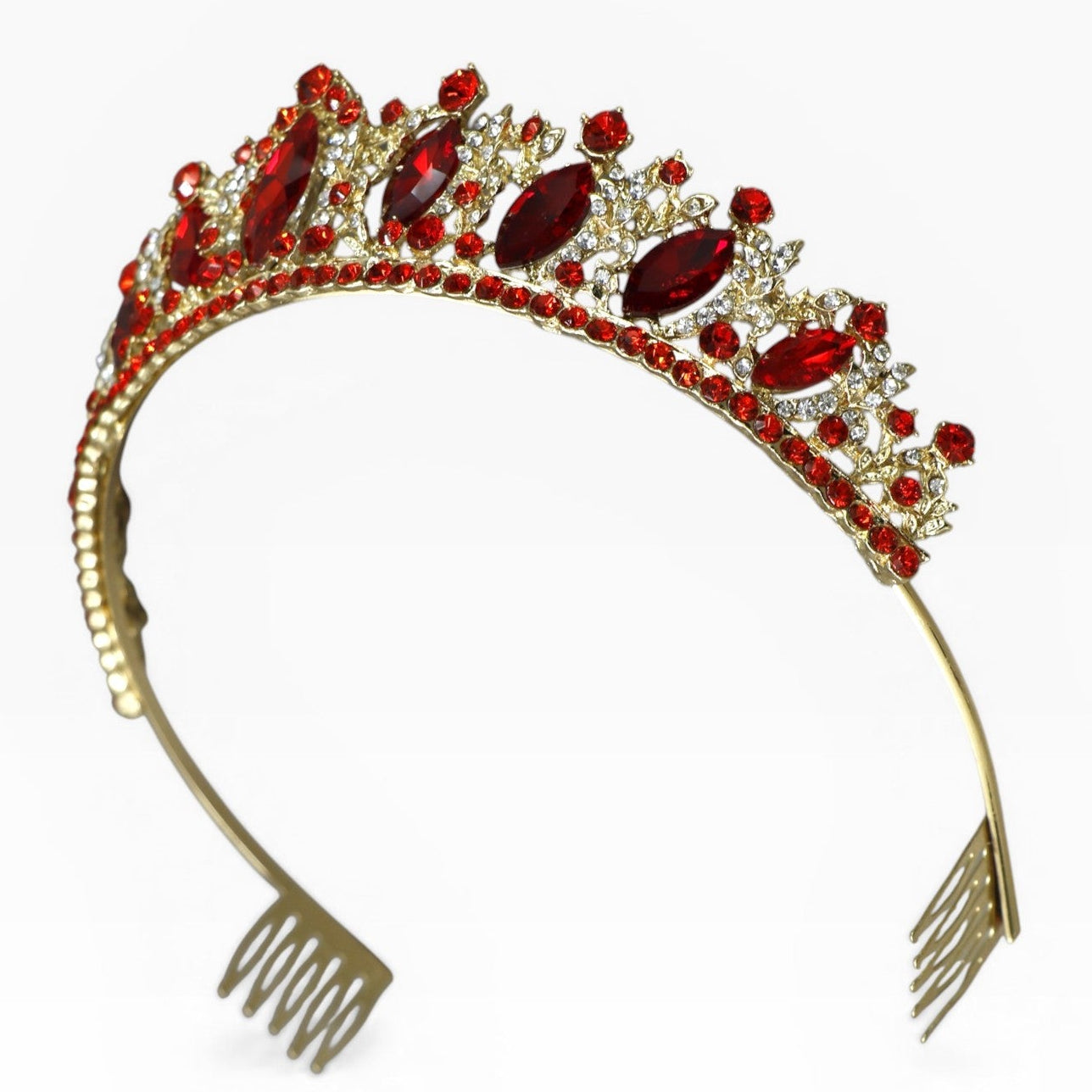 Crystal Tiara Crown HT0822 (2PC)