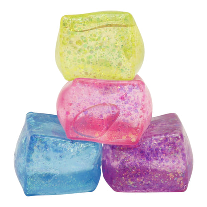 Colorful Glitter Cube Squishy Toy SS6510-52. (12PC)