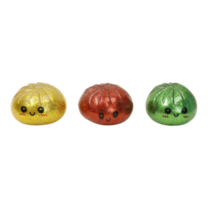 Glitter Squishy Dumpling Filled With Beads Toy SS417-3(12PC)