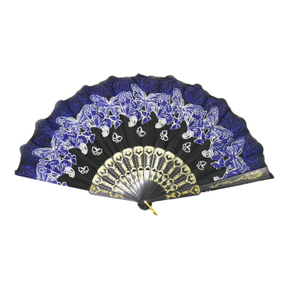 Butterfly Floral Glitter Handheld Folding Fan FNSZ09 (12PC)