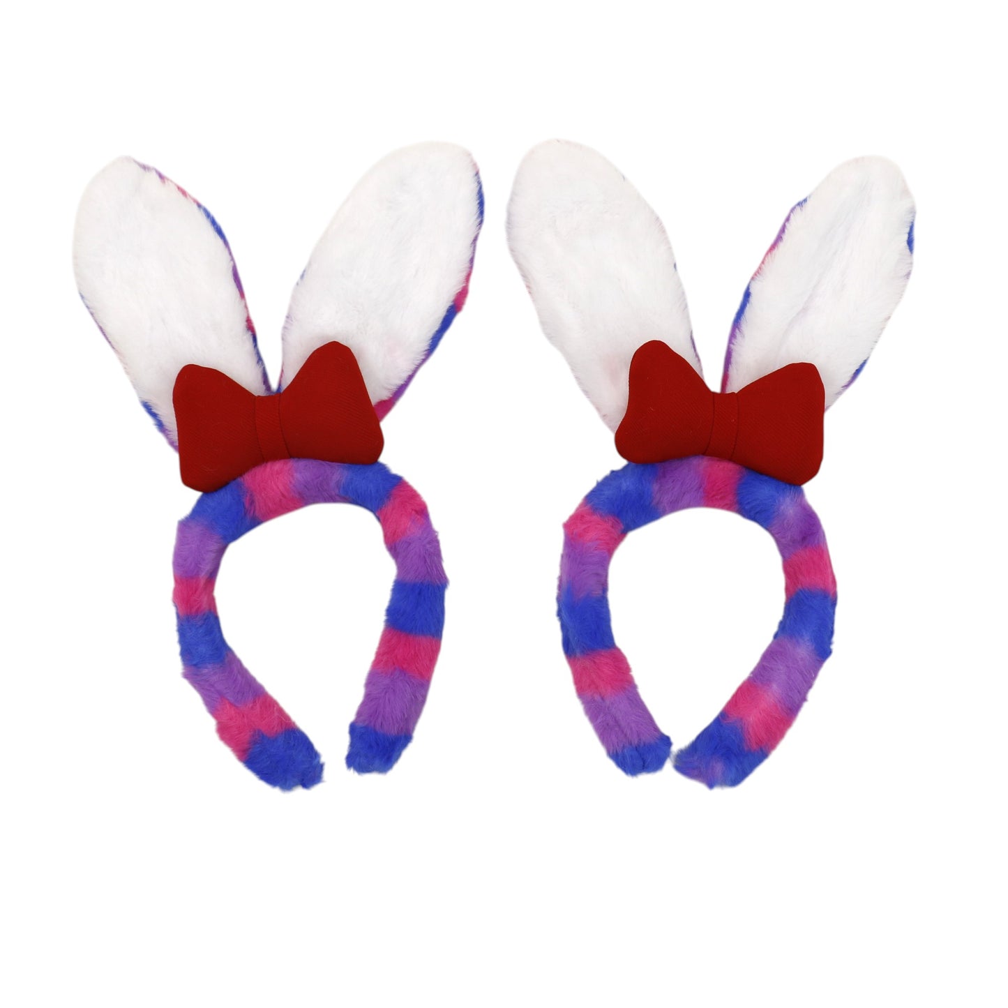 Cute Bunny Ribbon Stripe Headband HB3228-20. (12PC)