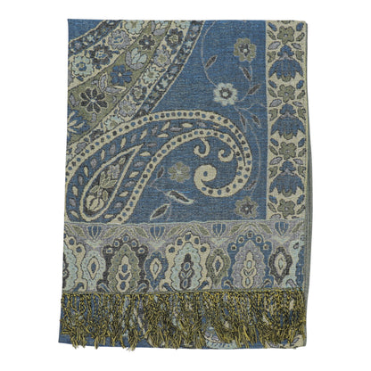 Metallic Pashmina Paisley Pattern SCF3719-30. (12PC)
