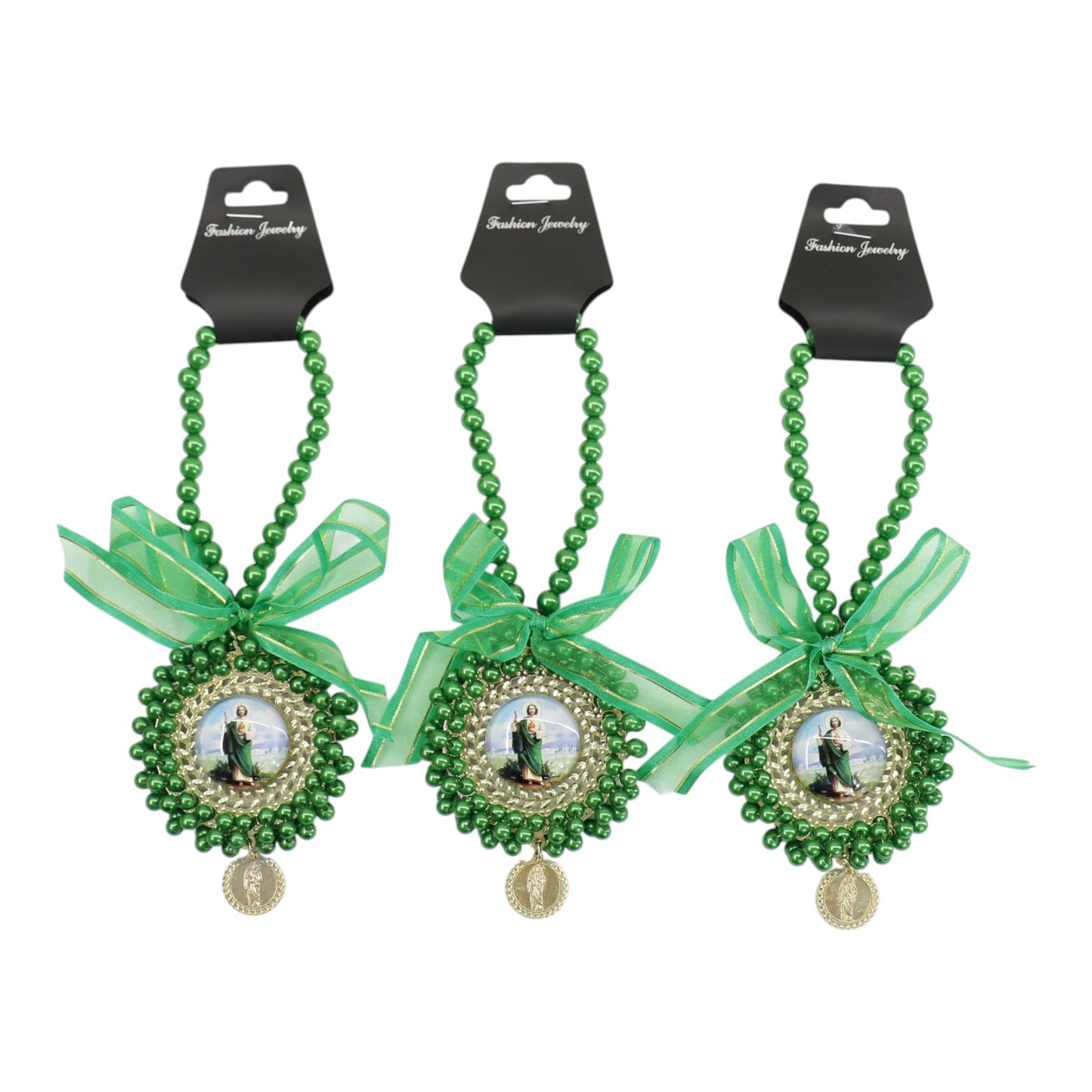 San Judas Car Rear Mirror Hang Accessory CH222GR (12PC)
