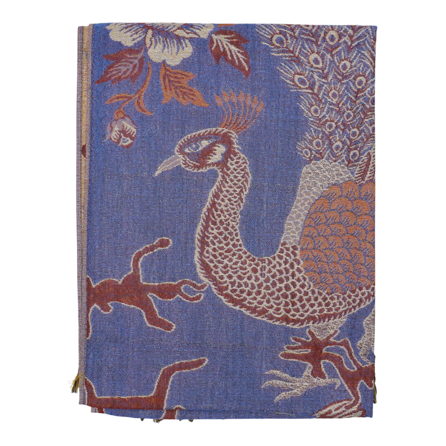 Metallic Pashmina Peacock  SCF4815-14 (12PC)