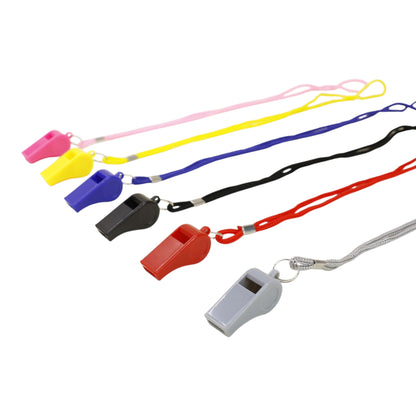 Plastic Referee Whistle With LanyardJM6122- 2 (12PC)
