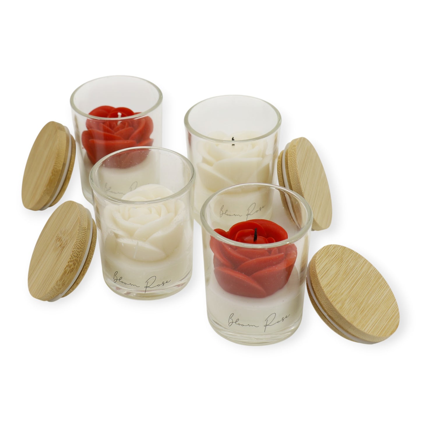 Rose Flower Fragrance Scented Candle SS51016-4 (2pc)