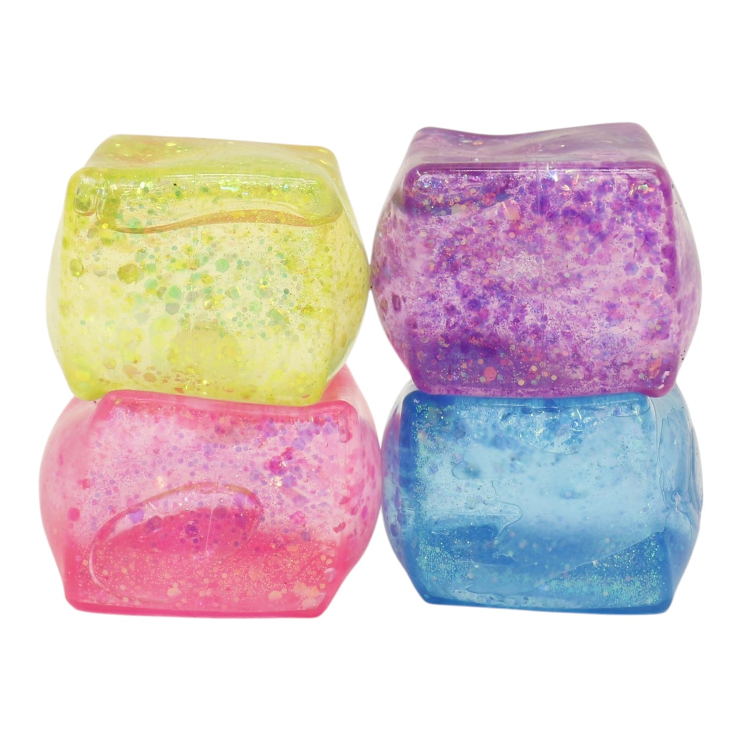 Colorful Glitter Cube Squishy Toy SS6510-52. (12PC)