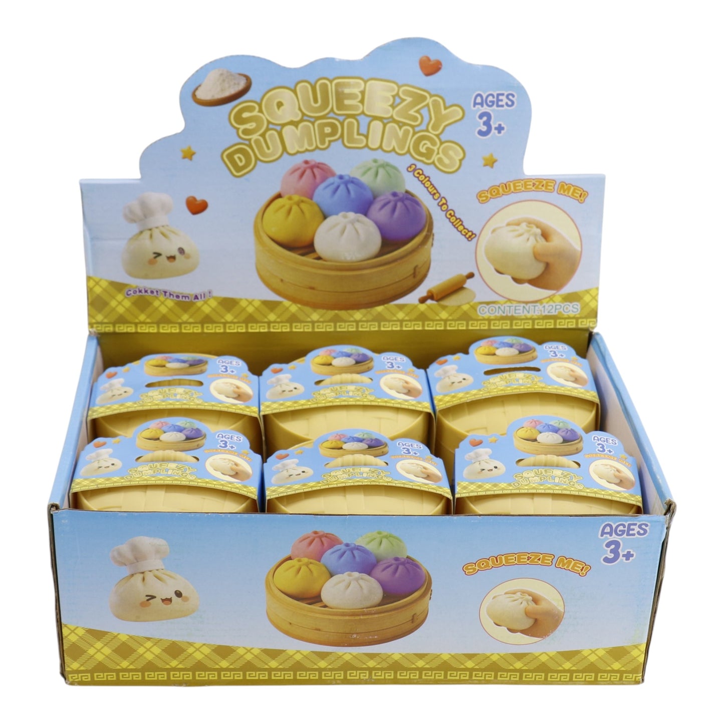 Glitter Maltose Sugar Squishy Dumpling Toy TR6517-1 (12PC)