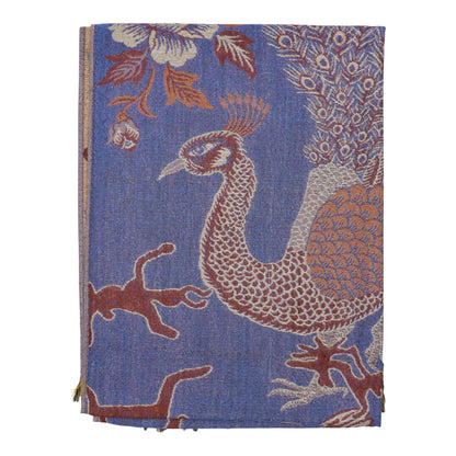 Metallic Pashmina Peacock  SCF4815-14.. (12PC)