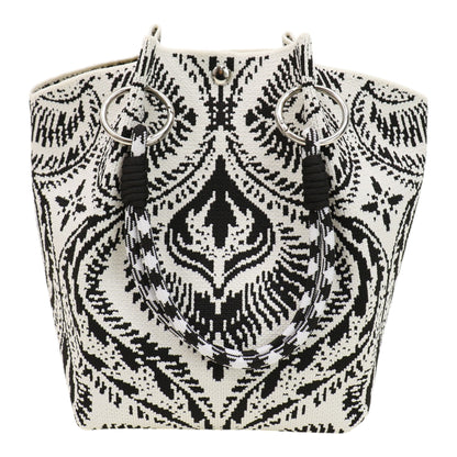 Bandana Pattern Knitted Tote Bag JB6122-7 (12PC)