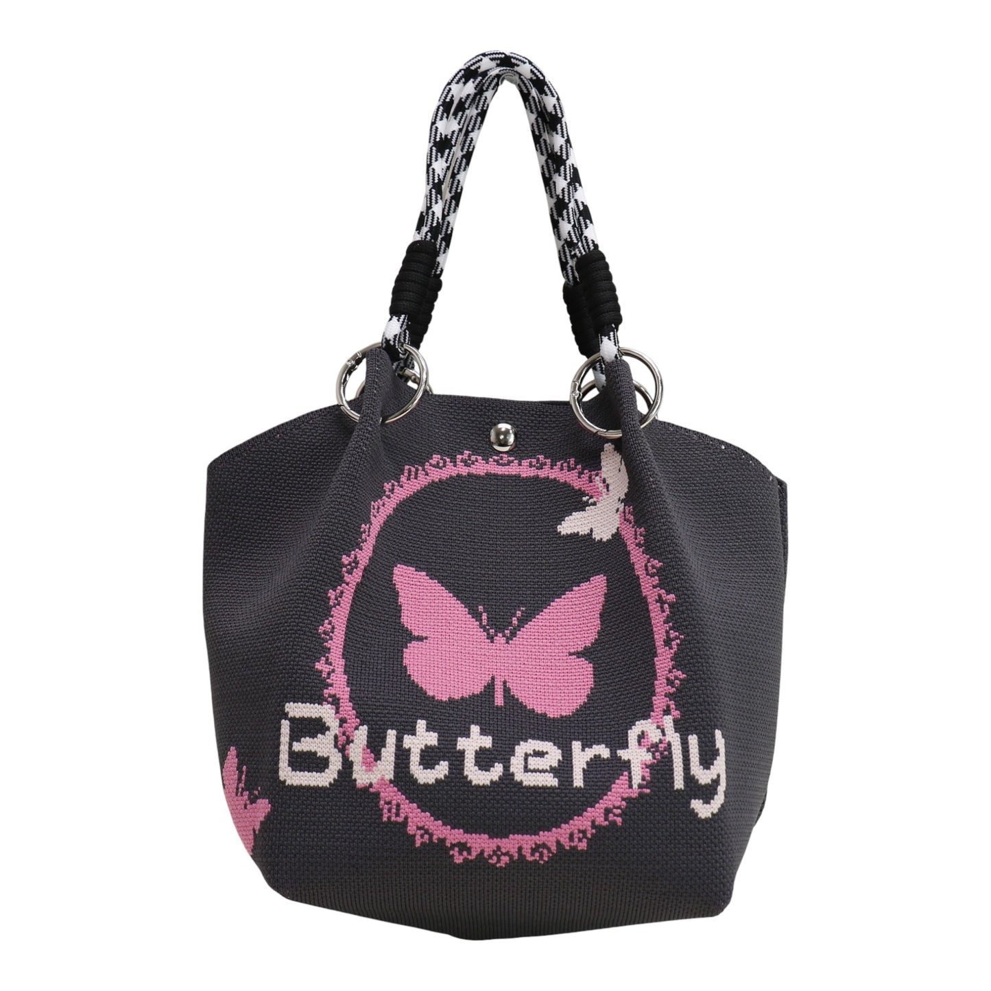 Butterfly Pattern Knitted Tote Bag SS51116-39 (3PC)