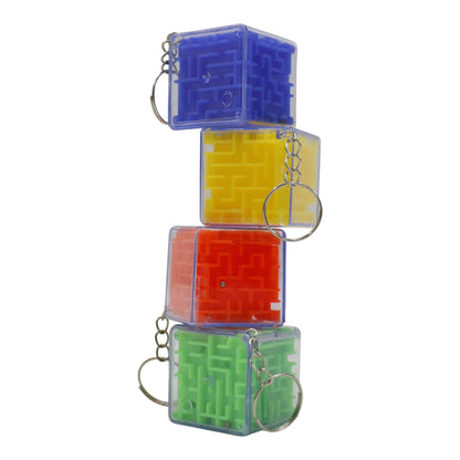 3D Maze Cube Keychains JK5910-7 (12PC)