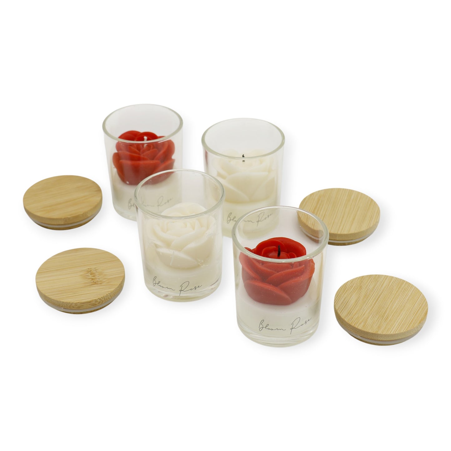 Rose Flower Fragrance Scented Candle SS51016-4 (2pc)