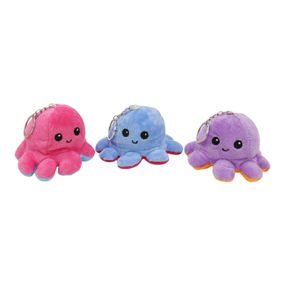 Reversible Octopus Plushie Key Chain KC1225-1. (12PC)