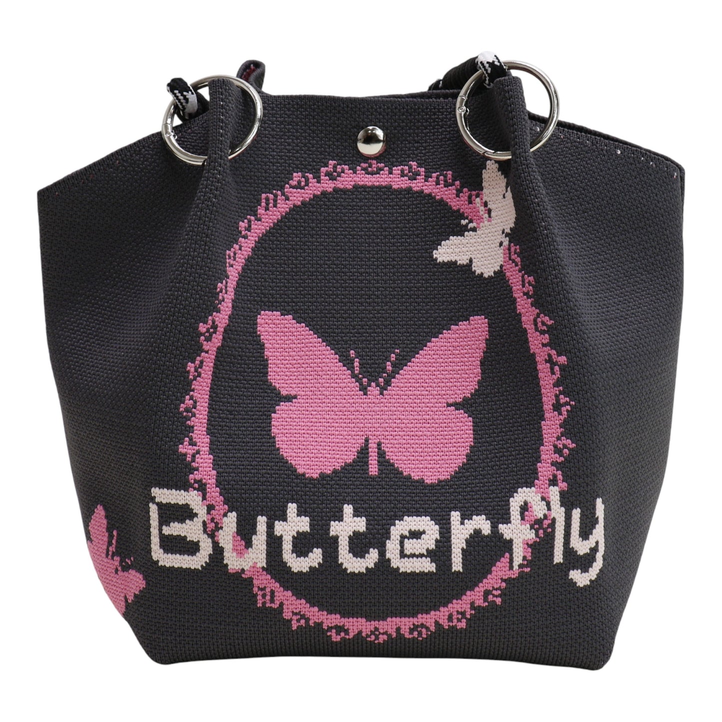 Butterfly Pattern Knitted Tote Bag SS51116-39 (3PC)