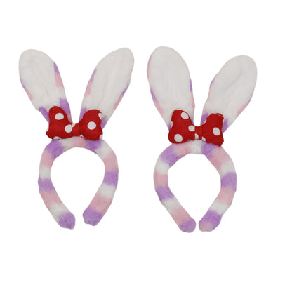 Cute Bunny Ribbon Stripe Headband HB3228-20. (12PC)