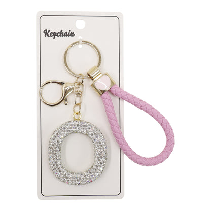 Rhinestone Alphabet Initial Letter Key Chain SS51011-40 (12PC)
