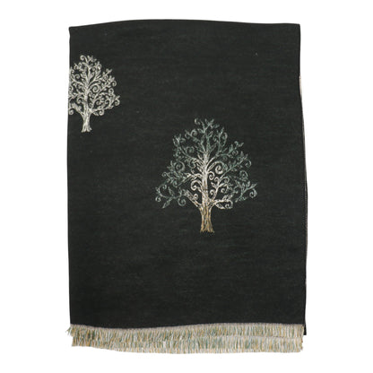 Cashmere Feel Winter Reversible Lucky Tree patten  Scarves SCF1230-34 (12PC)