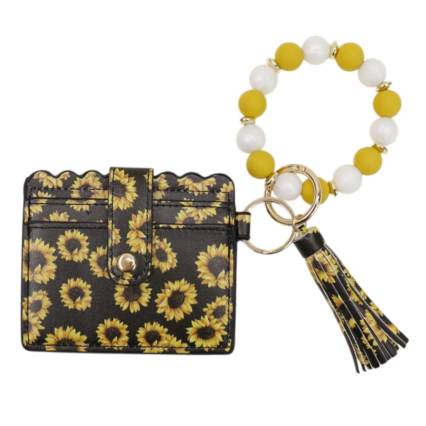 Silicone Bracelet Leather Wallet Tassel JB6126-10 (12PC)