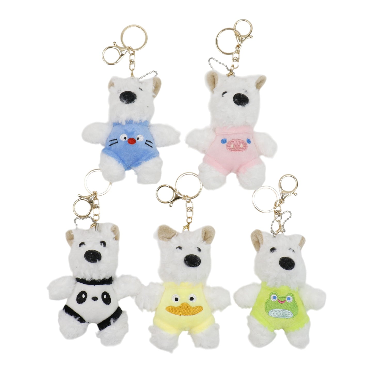 Puppy With Animal Pants Plush Key Chain SS41014-31. (12PC)
