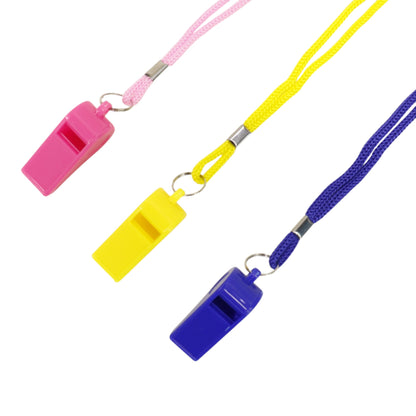 Plastic Referee Whistle With LanyardJM6122- 2 (12PC)