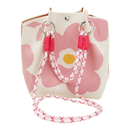Flower Pattern Women's Knitted Bucket Bag JB6316-9 (3PC)