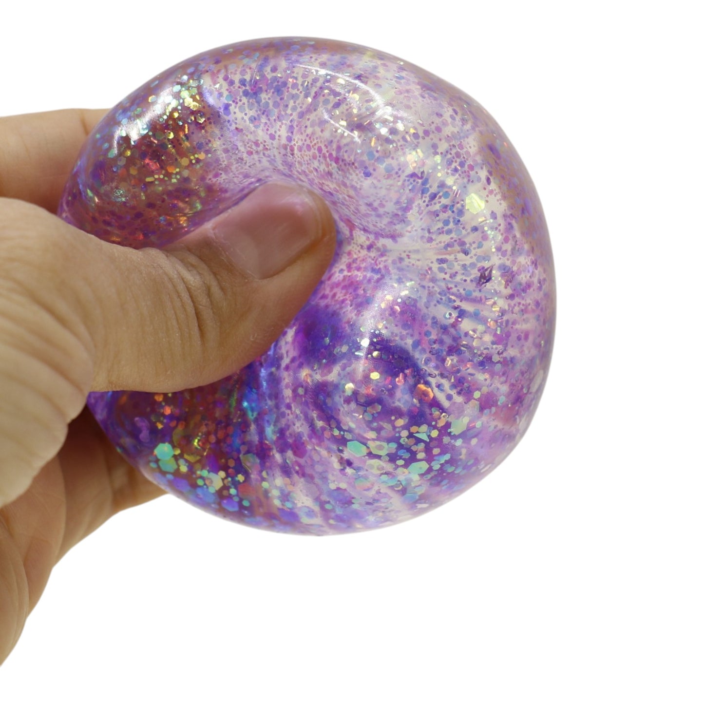 Iridescent Glitter Cube Maltose Putty Filled Squishy TY6327-11 (12PC)