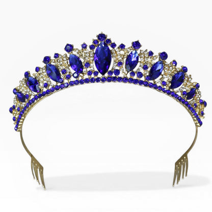 Crystal Tiara Crown HT0822 (2PC)