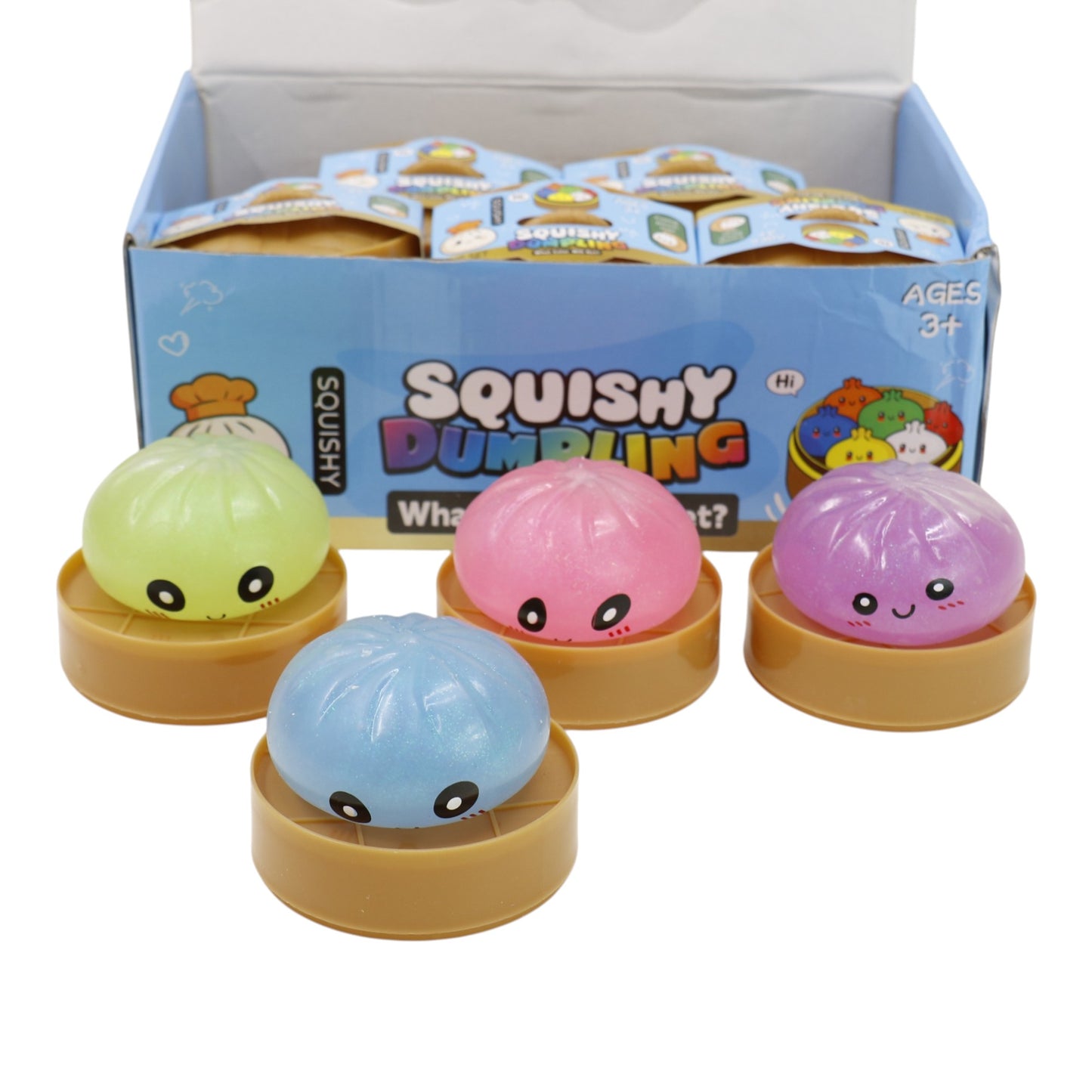 Glitter Jiggly Dumpling Squishy SS417-6 (12PC)