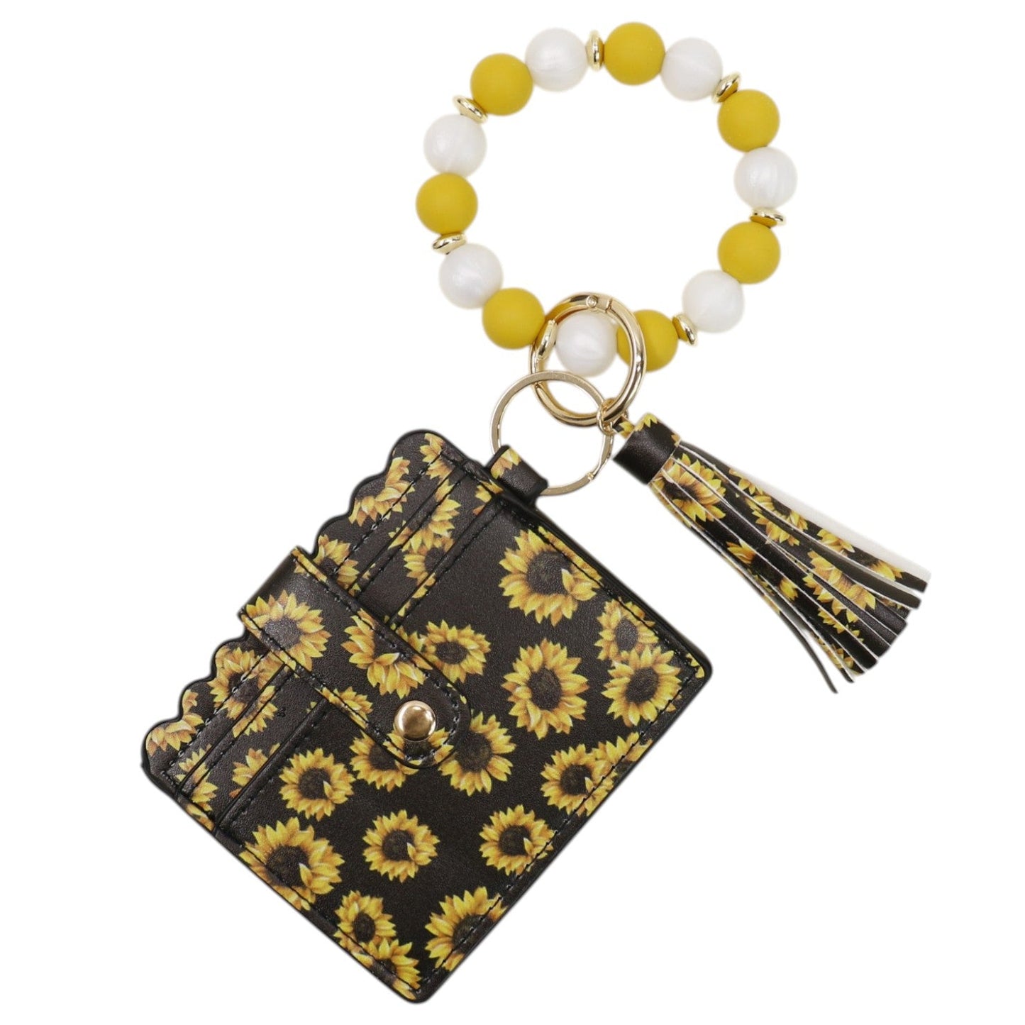 Silicone Bracelet Leather Wallet Tassel JB6126-10 (12PC)