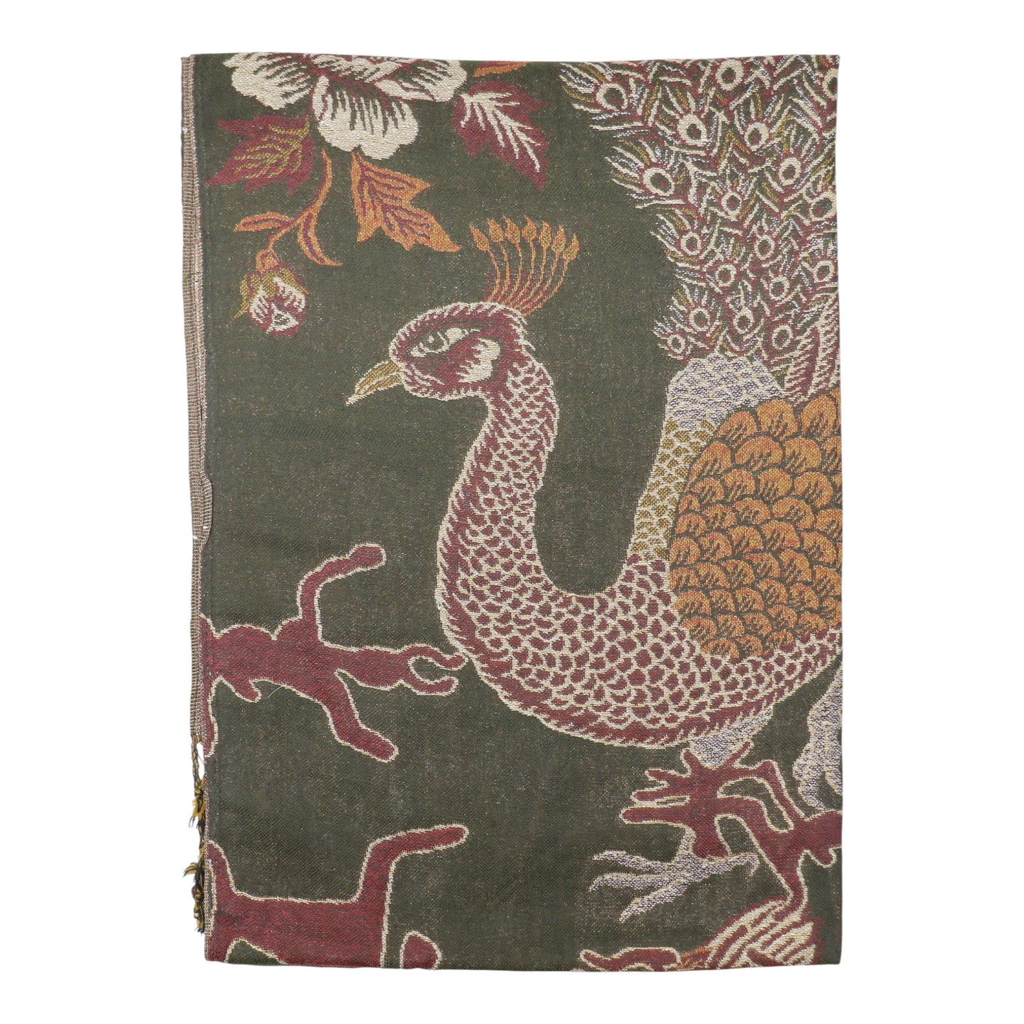 Metallic Pashmina Peacock  SCF4815-14 (12PC)