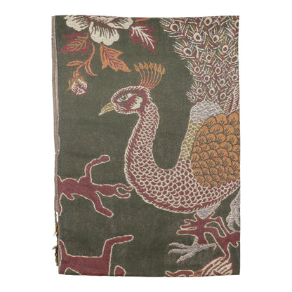 Metallic Pashmina Peacock  SCF4815-14 (12PC)