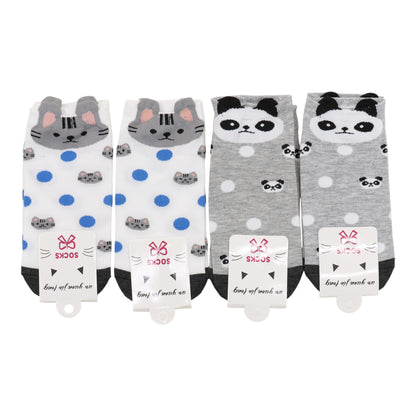 Women's Cute Animal Cartoon Socks SS3517-1.(12PC)