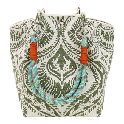 Bandana Pattern Knitted Tote Bag JB6122-7 (12PC)