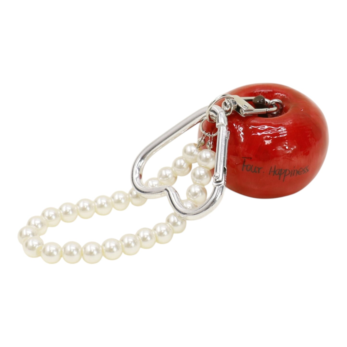 Cute Red Apple With Pearl Keychain and Bag Charm JK6413-2 (12)