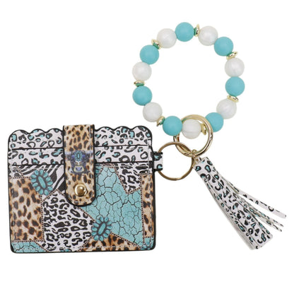 Silicone Bracelet Leather Wallet Tassel JB6126-10 (12PC)