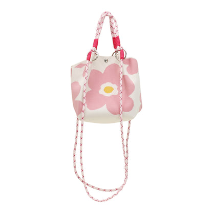 Flower Pattern Women's Knitted Bucket Bag JB6316-9 (3PC)